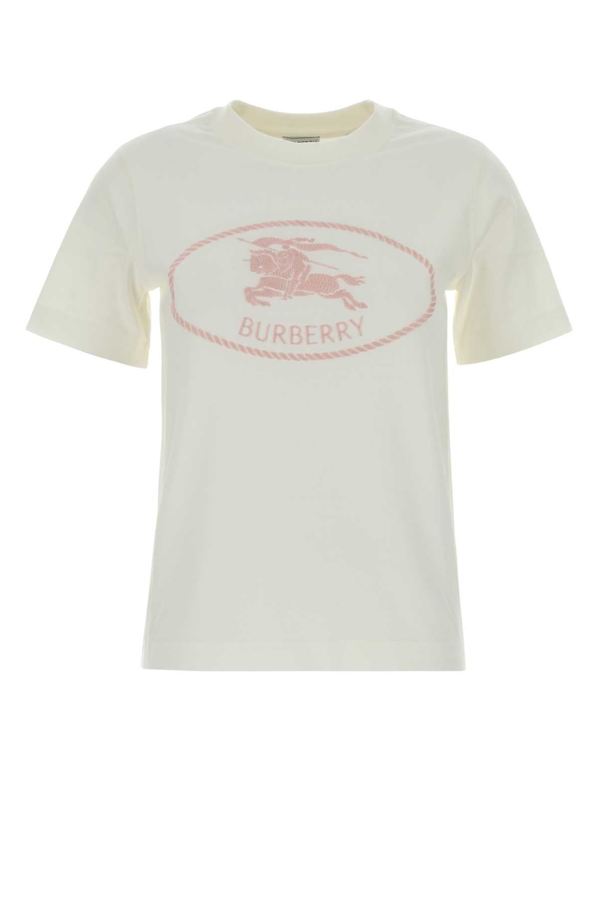 Burberry - regular fit cotton jersey crew neck t shirt