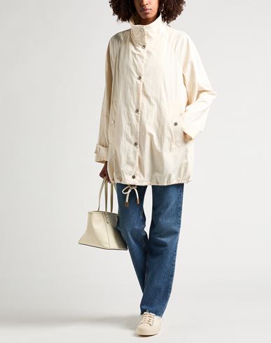 Jacob Cohёn Woman Overcoat & Trench Coat Cream Size 6 Cotton, Polyamide