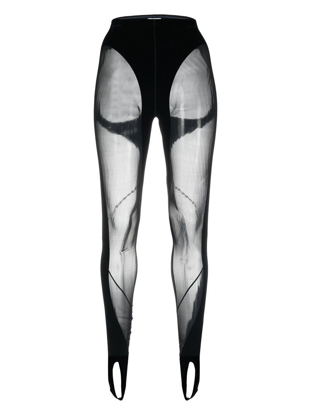 X Wolford mesh-panelled stirrup leggings - Black