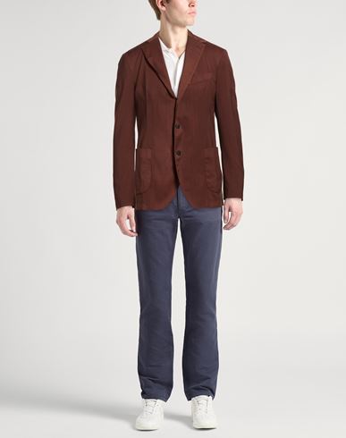 Man Blazer Brown Size 38 Virgin Wool