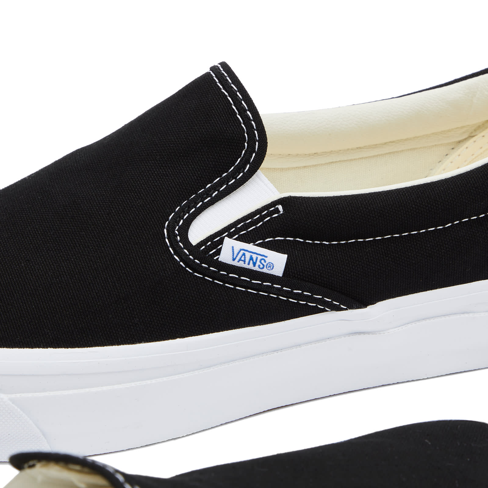 Men's Slip-On Reissue 98 Sneakers in Lx Black/White, Size UK 5 