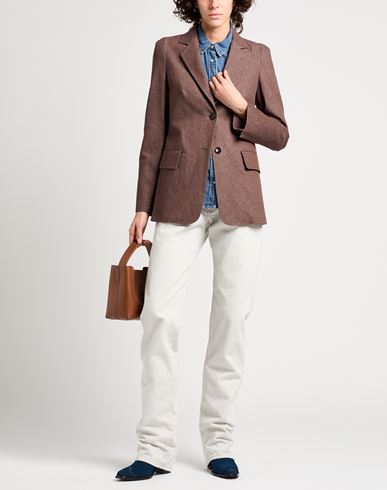 Sfilata Woman Blazer Brown Size 6 Cotton