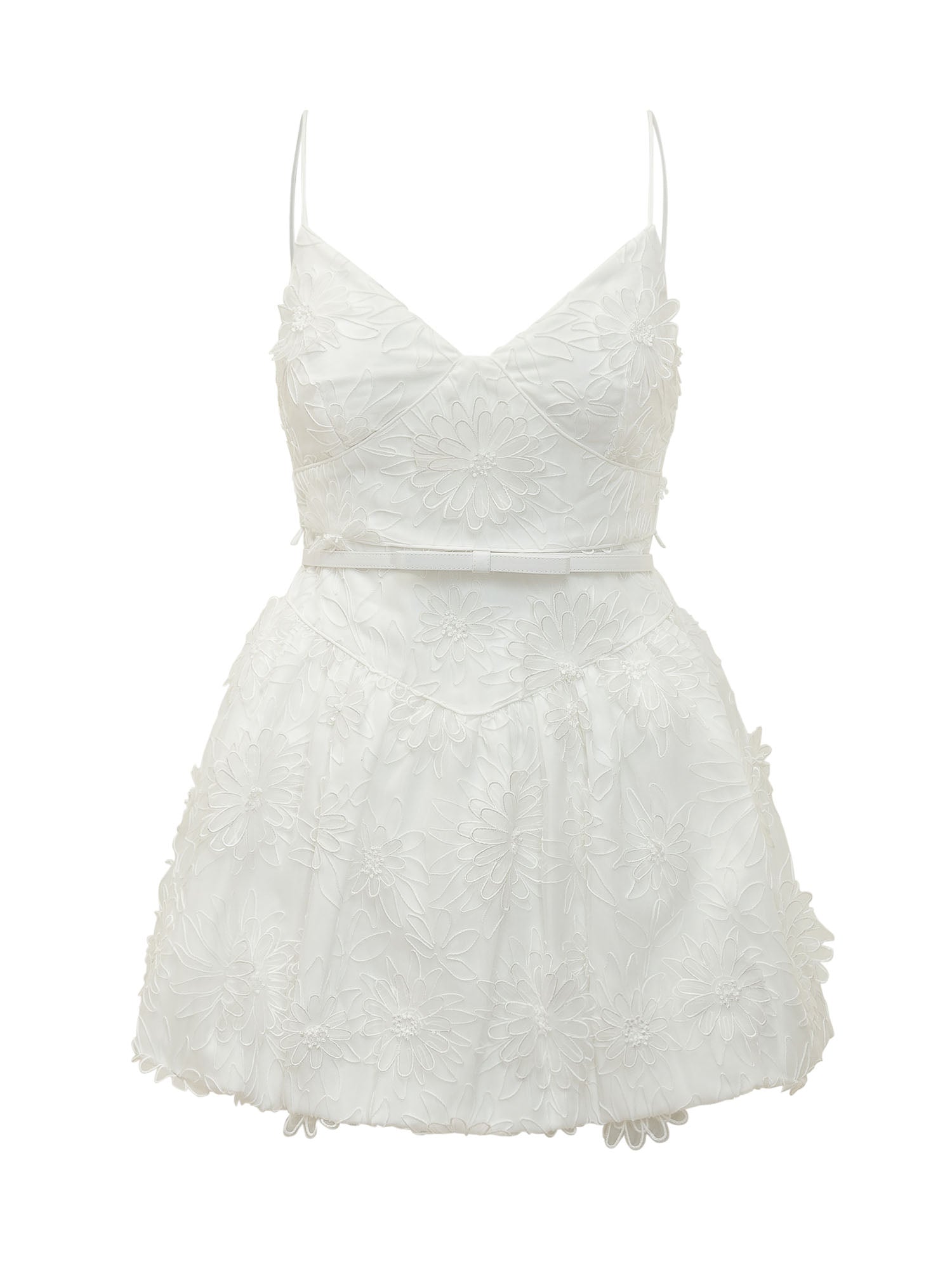 Mini Suit in Light Knit with Floral Embroidery