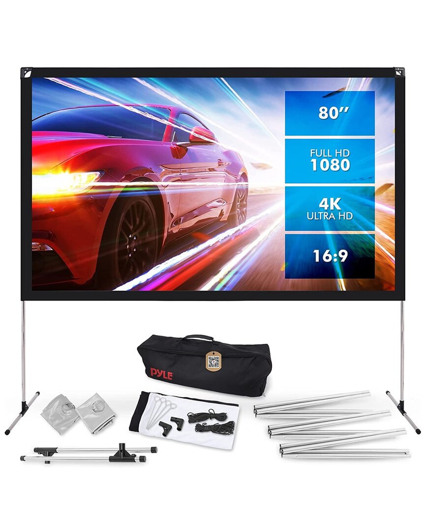 Pyle 66in Stainless Steel Tube Projection Screen