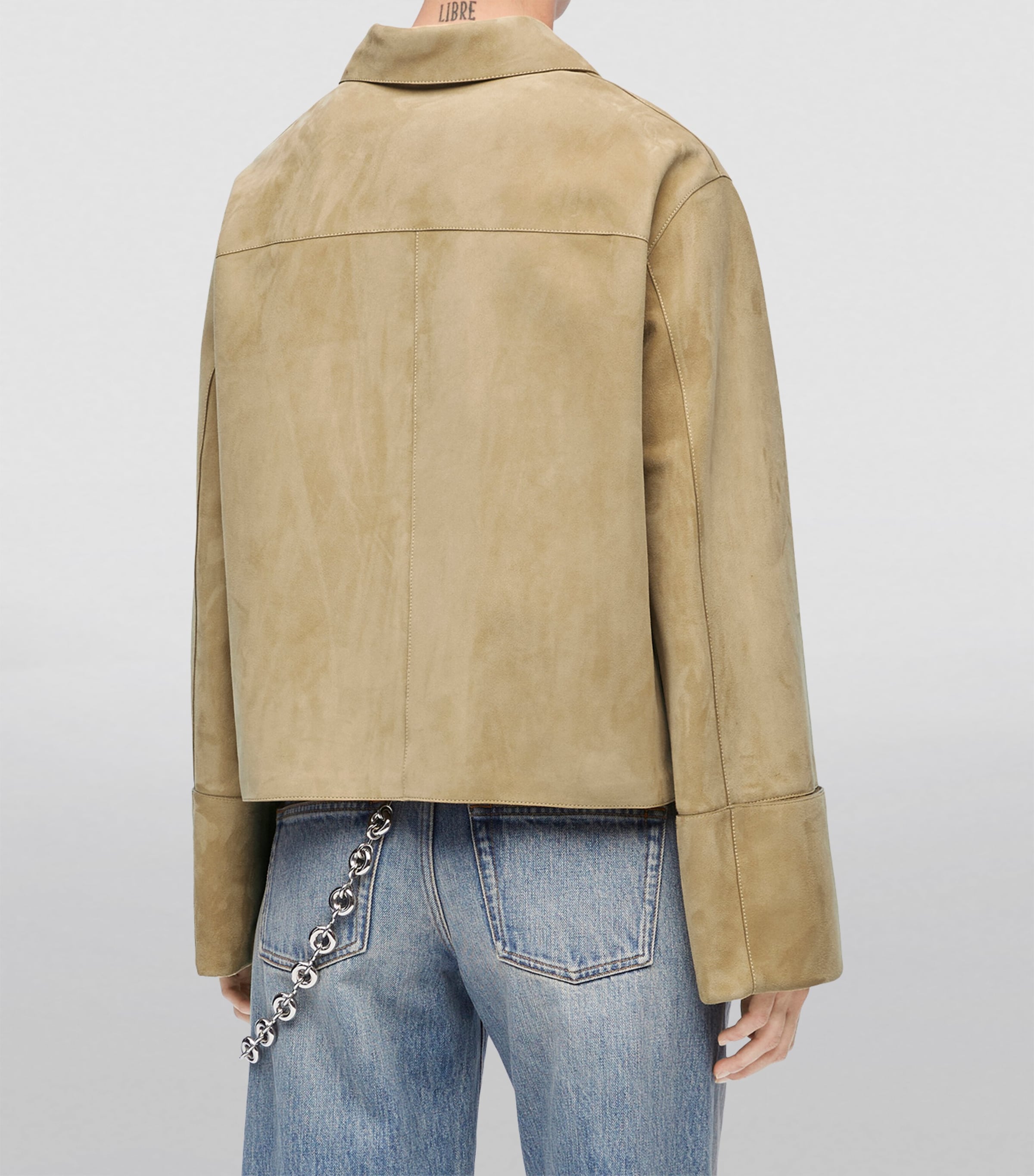 Suede Turn-Up Jacket