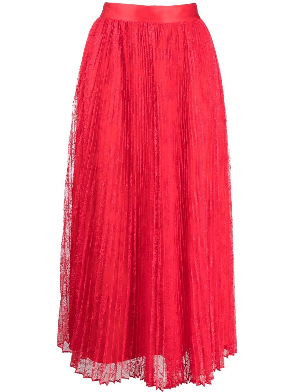 Pleated high-waisted skirt - Green