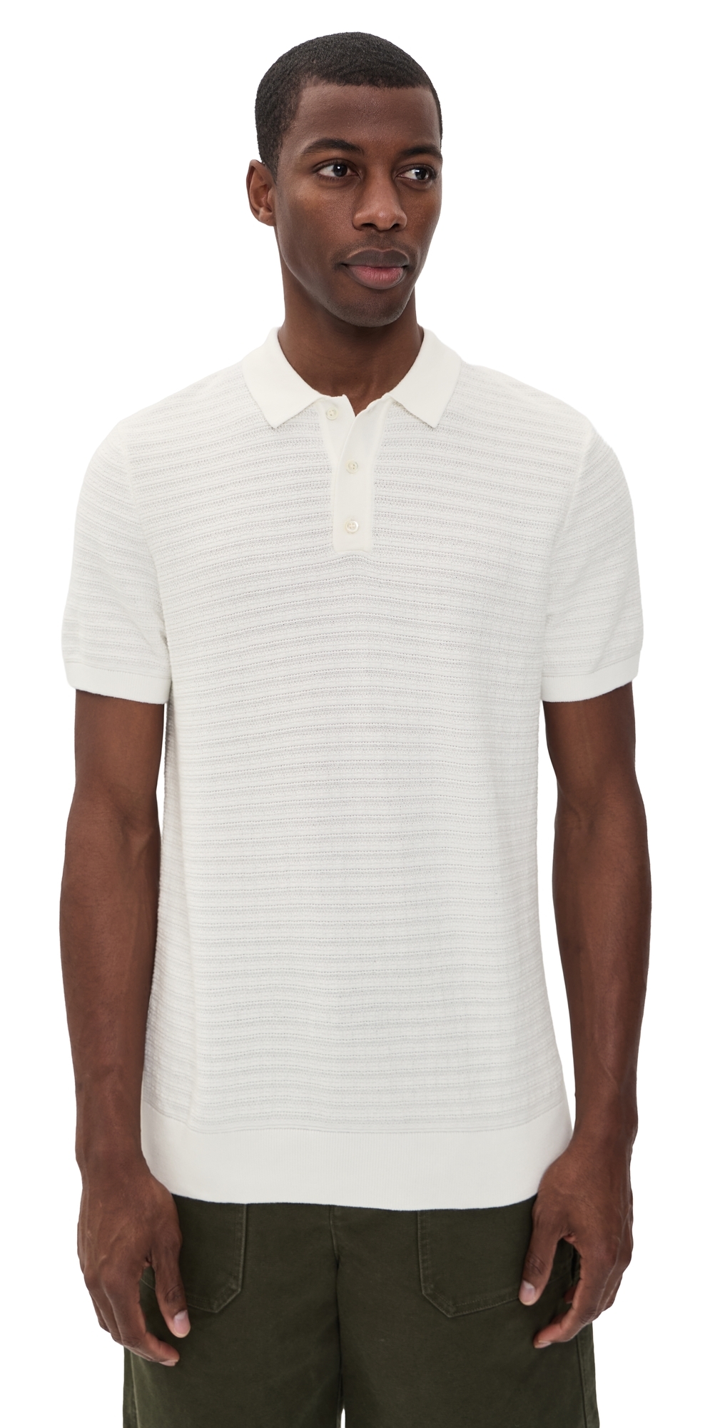 Lachlan Links Knit Polo White