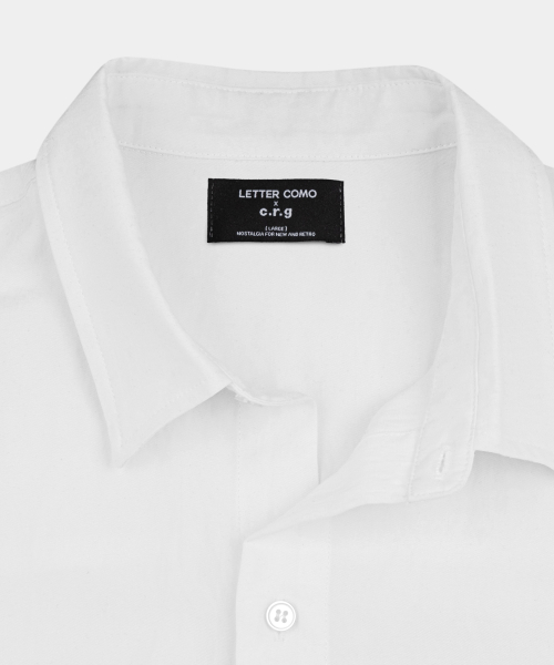 Airy oversized Tencel short-sleeve shirt ivory