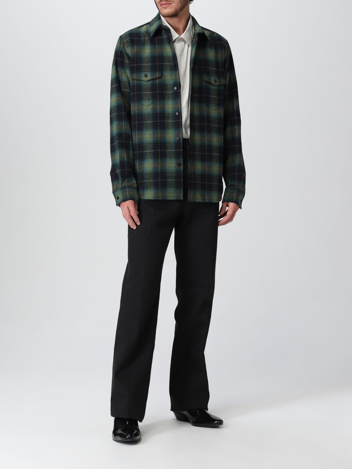 Shirt Men color Green