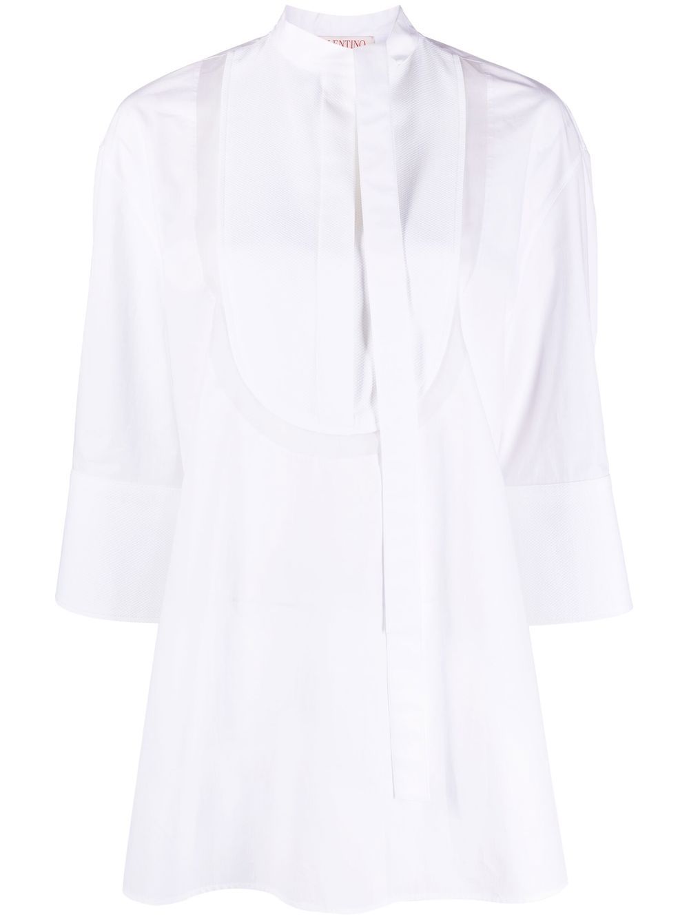 Side neck tie fastening blouse - White
