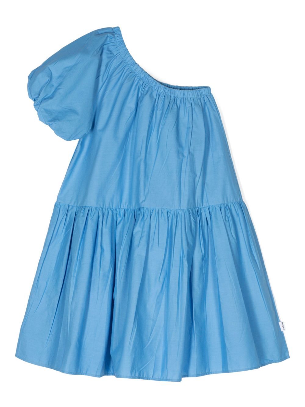 Clarabelle organic cotton one-shoulder dress - Blue