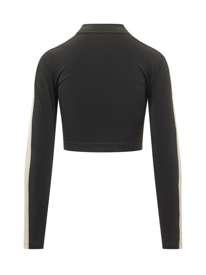 Black Logo Mock Collar Jacket