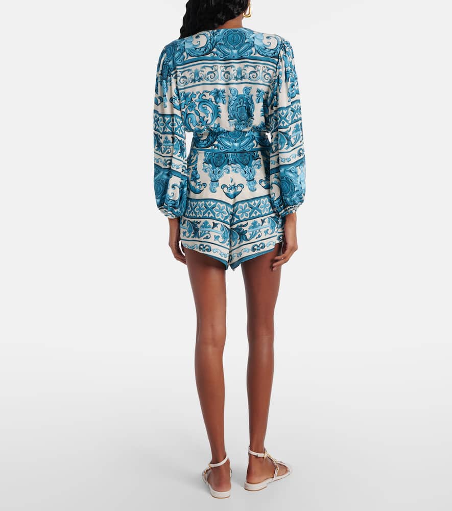 Printed high-rise shorts