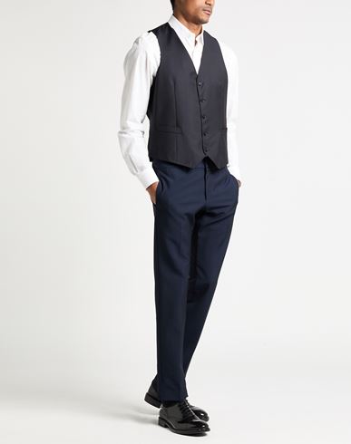 Man Tailored Vest Midnight blue Size 40 Wool