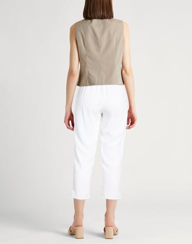 Woman Pants White Size 4 Acetate, Viscose