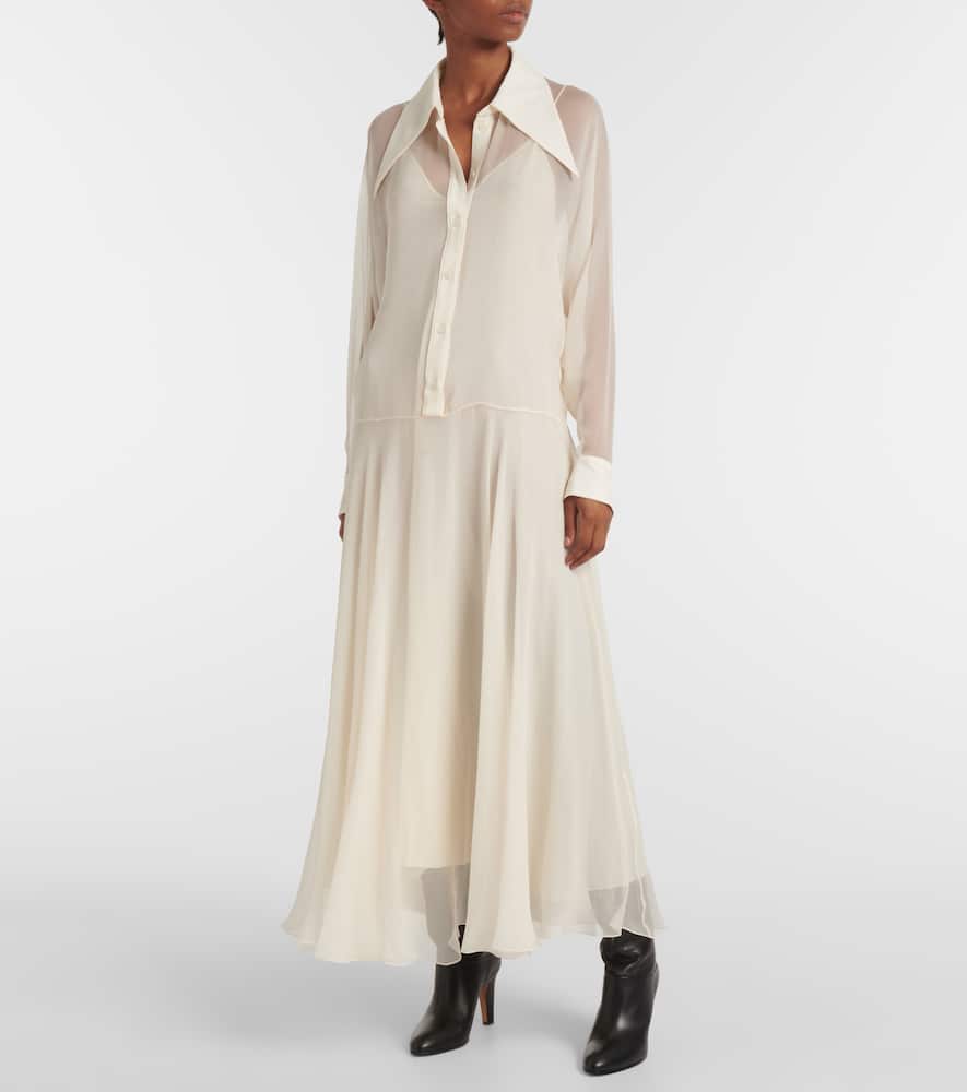 Chloé Silk chiffon shirt dress