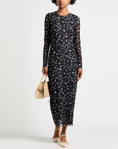 Woman Maxi dress Black Size L Polyester, Elastane