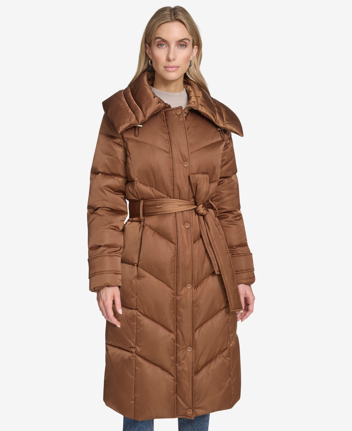 Women's Palmer Belted Puffer Coat - Clay
