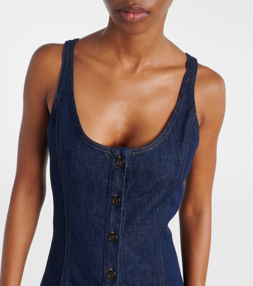X Argent Farrow denim midi dress
