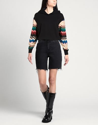 Woman Sweatshirt Black Size M Cotton