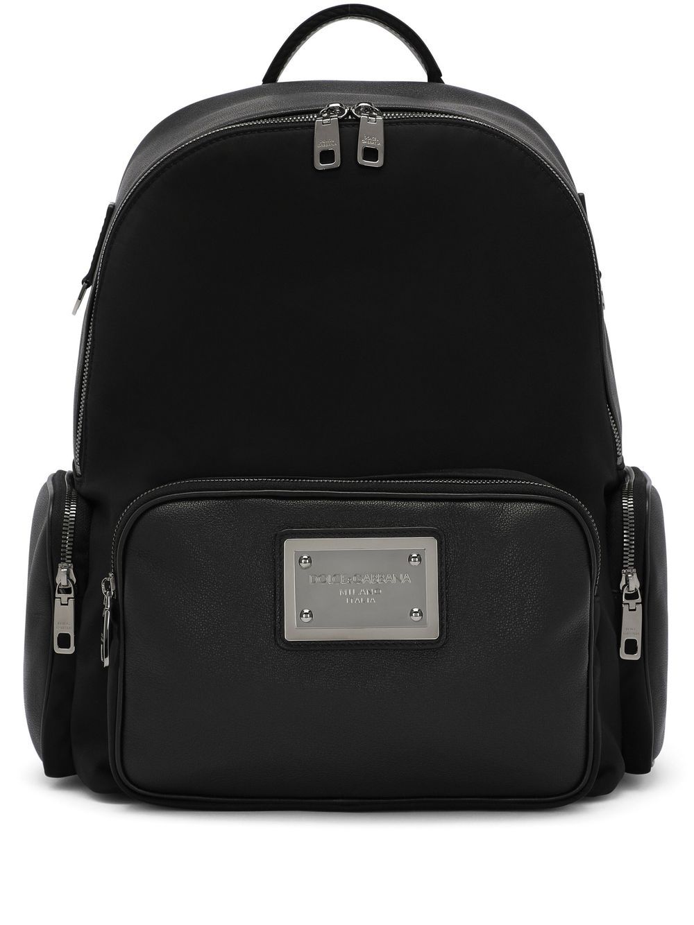 Logo-plaque backpack - Black