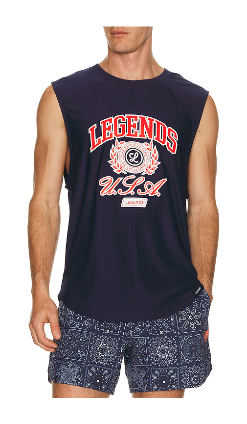 Legends Circuit USA Tank in Navy. M. Also in S, L, XL/1X