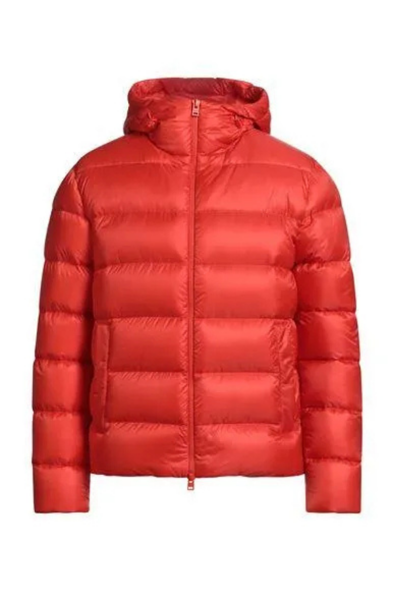 Globe Down Jacket — Red