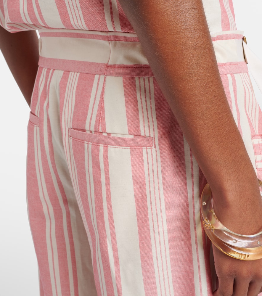 Chloé Striped cotton Bermuda shorts