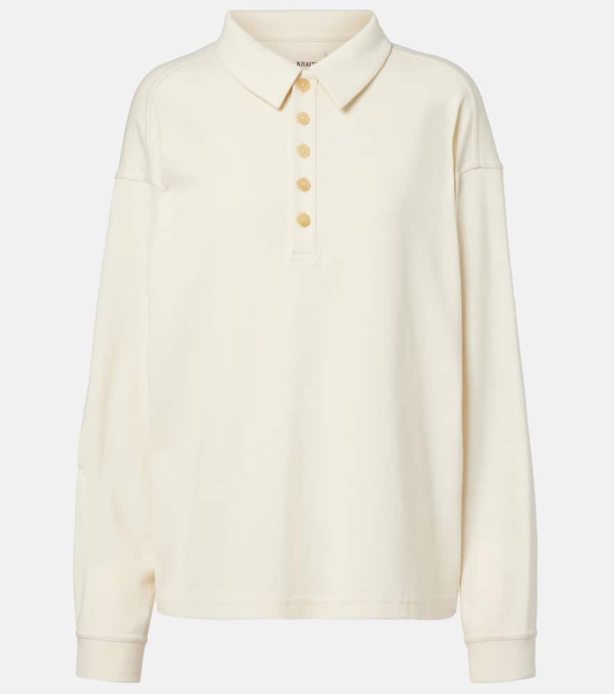 Faithful silk jersey polo sweater