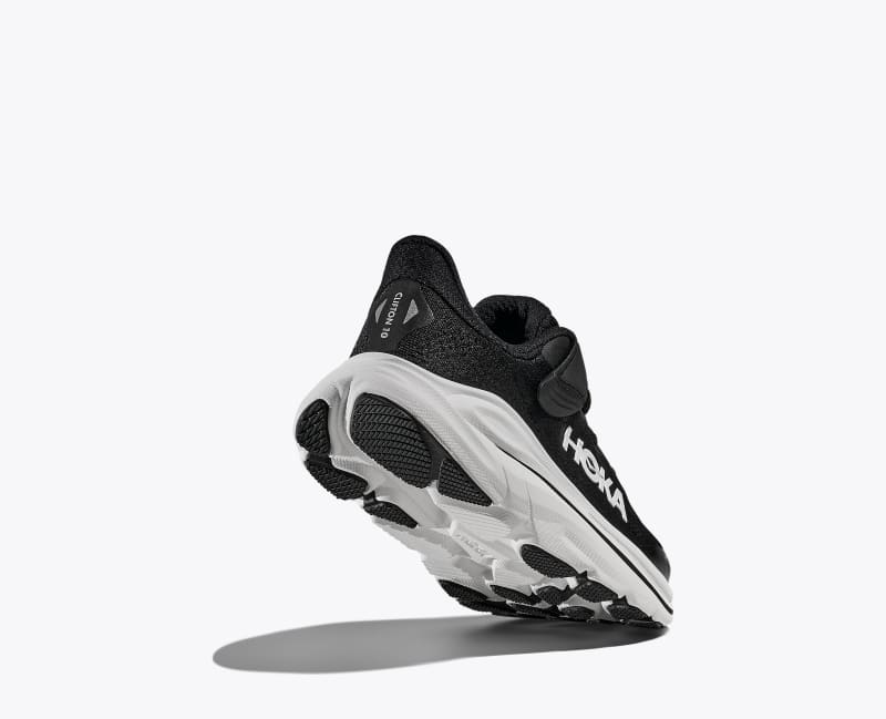 HOKA Clifton 10 Shoes in Black/White