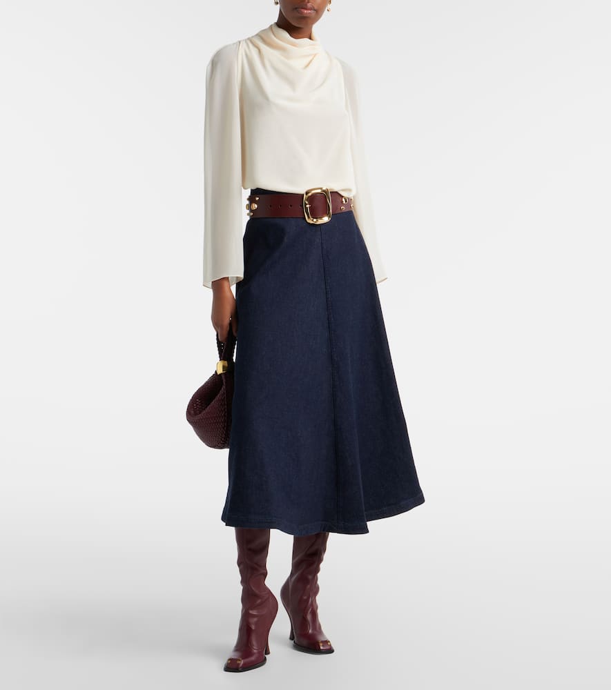 Varda denim midi skirt
