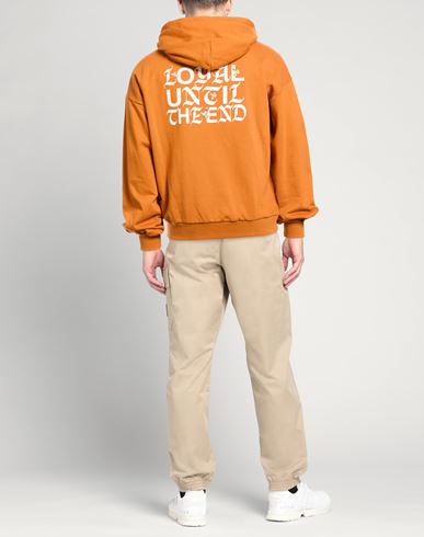 Man Sweatshirt Rust Size L Cotton