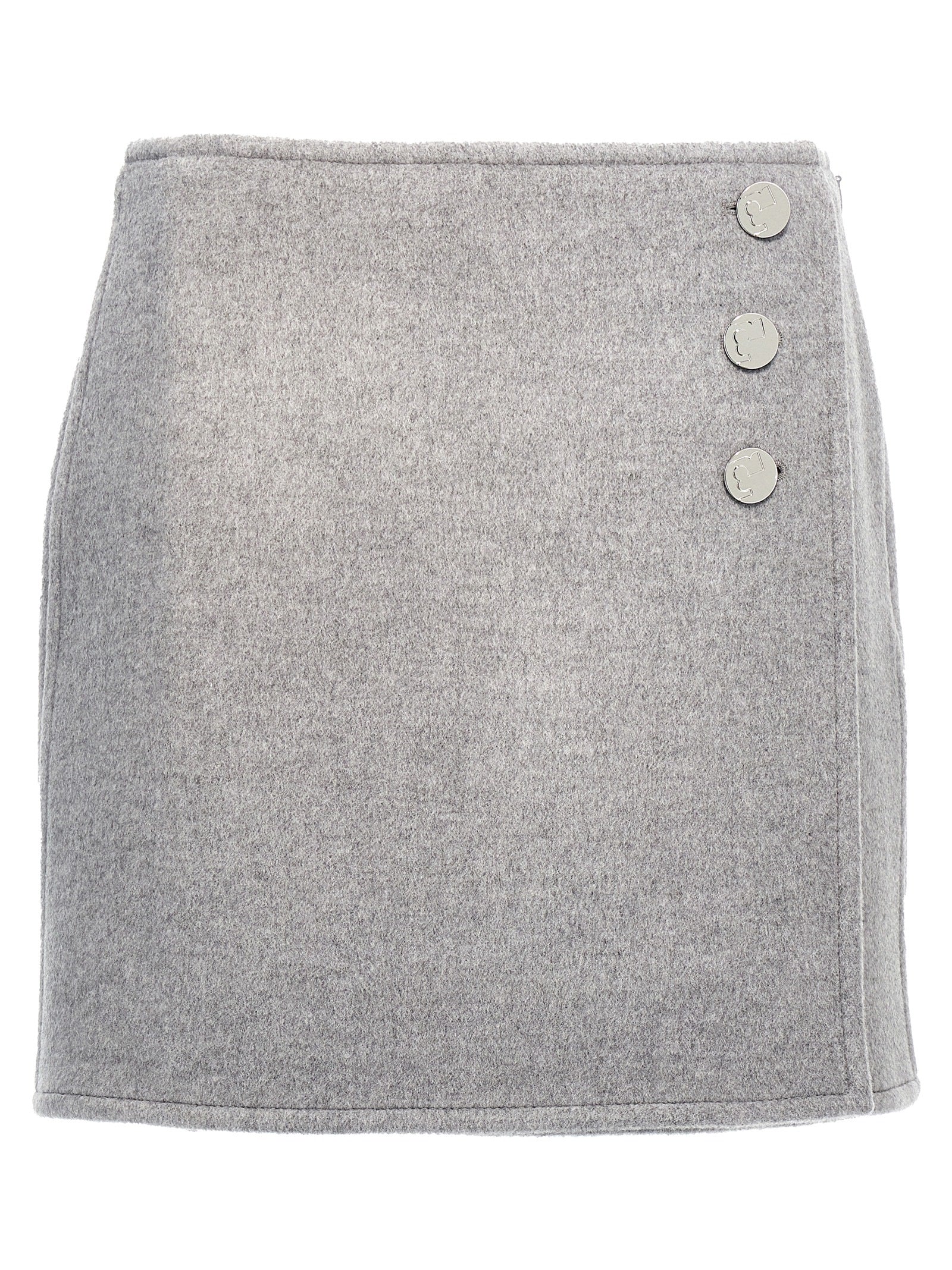 Wool Skirt — Gray