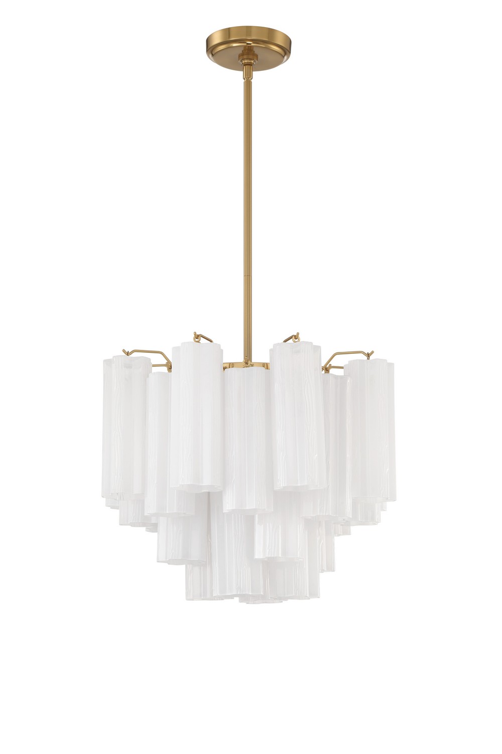 Aged Brass Four Light Chandelier from the Addis Collection