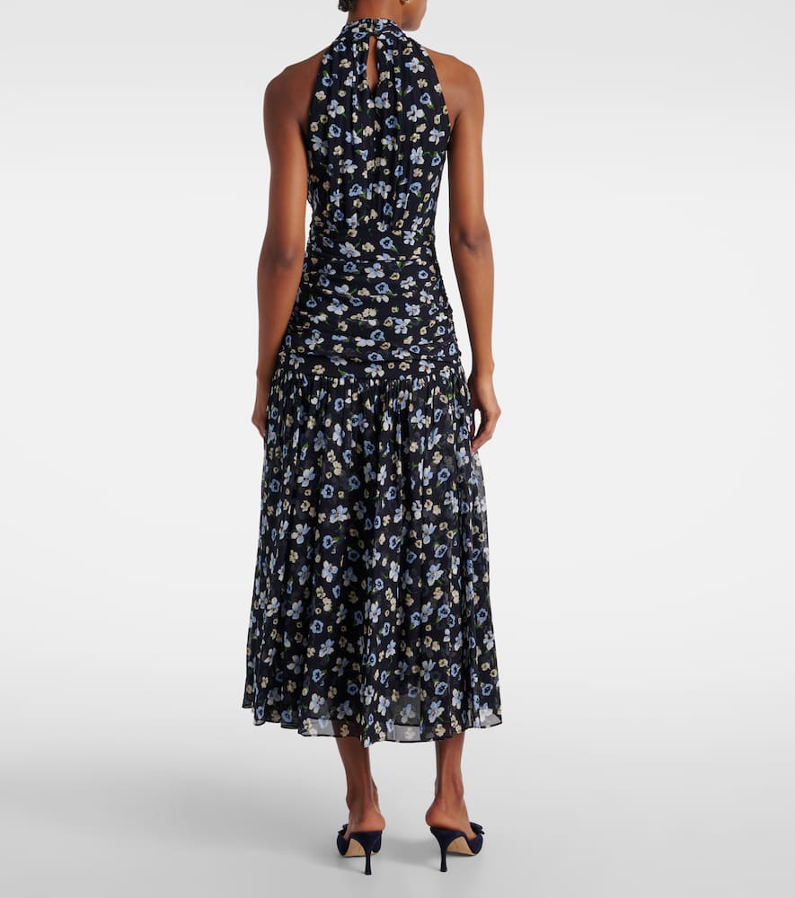 Brock halterneck silk midi dress