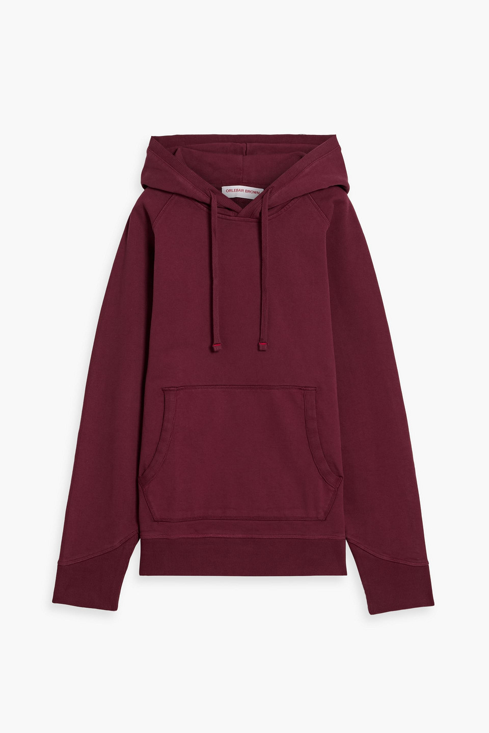 Francis French cotton-terry hoodie - Burgundy - S