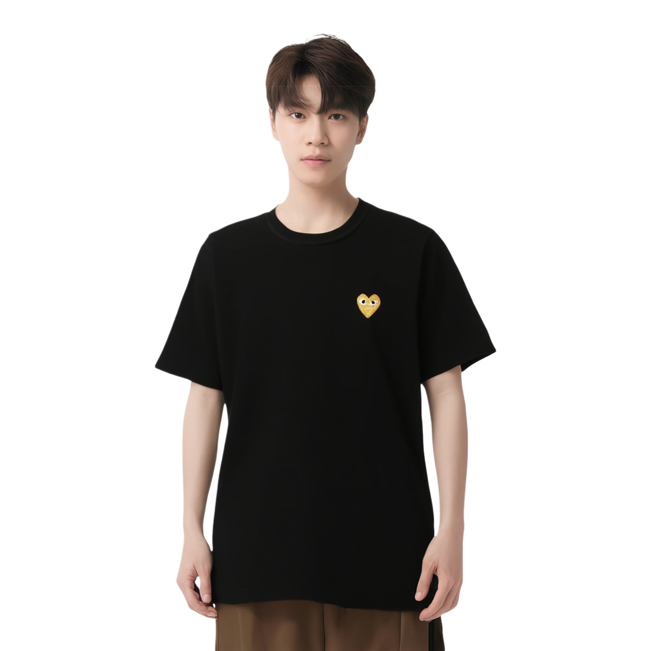 SS25 Gold Heart T-Shirt 'Black'