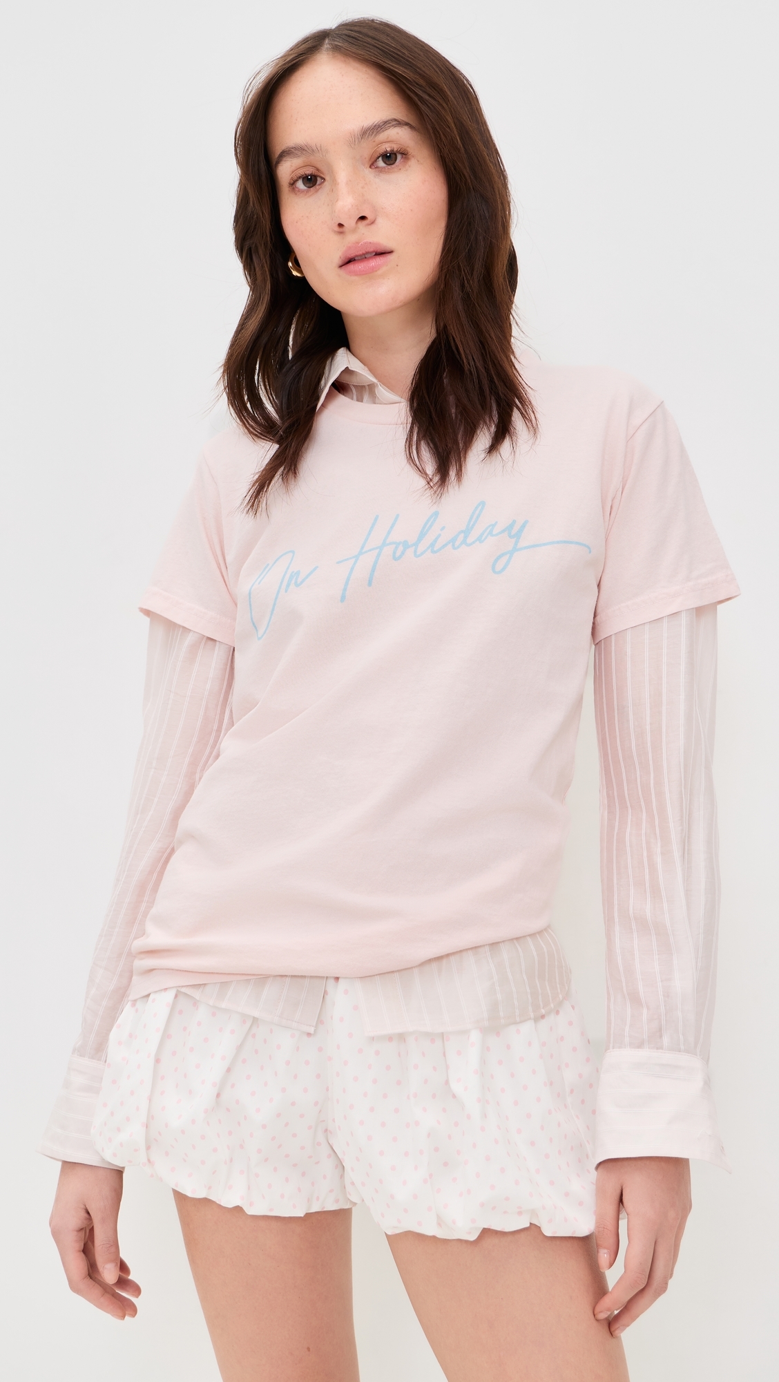 On Holiday Vintage Fit Tee Pink