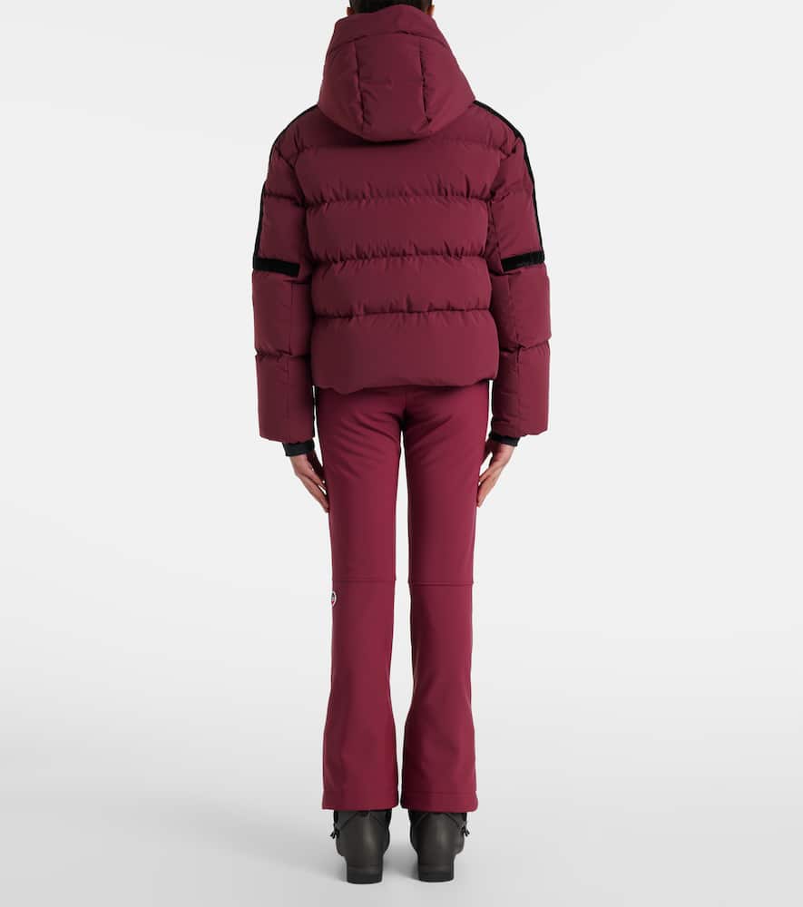 Barsy velvet-trimmed down ski jacket