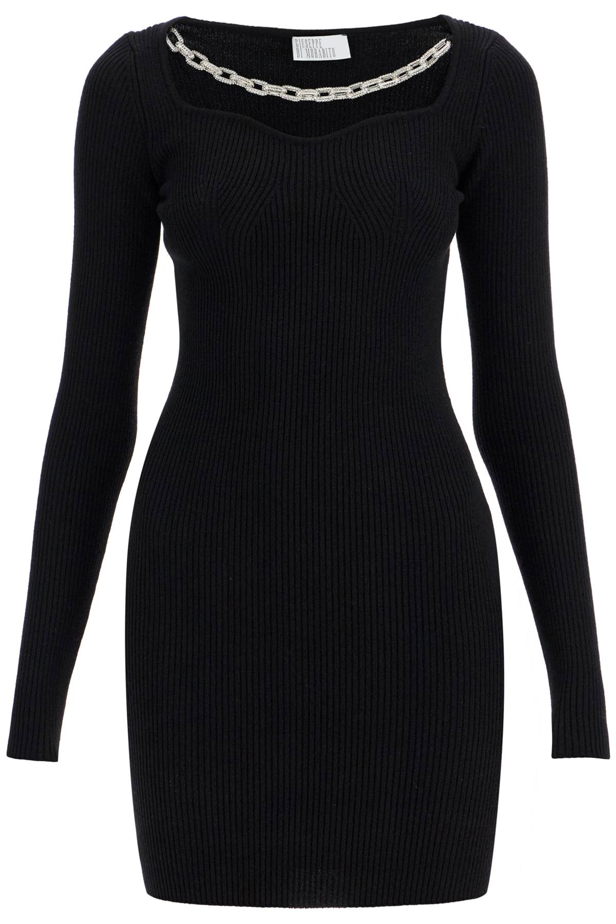 'Knit Dress With Chain Detail Women