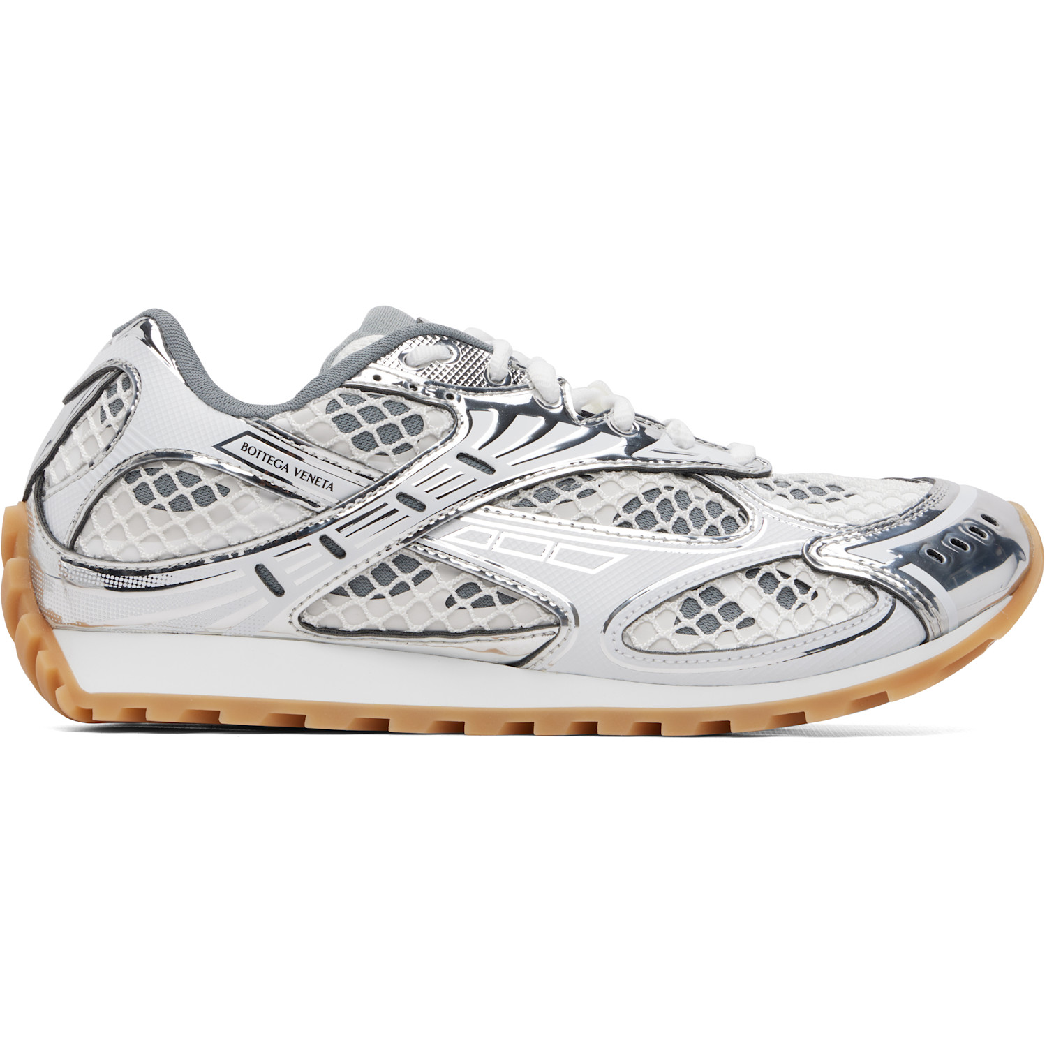 White & Silver Orbit Sneakers