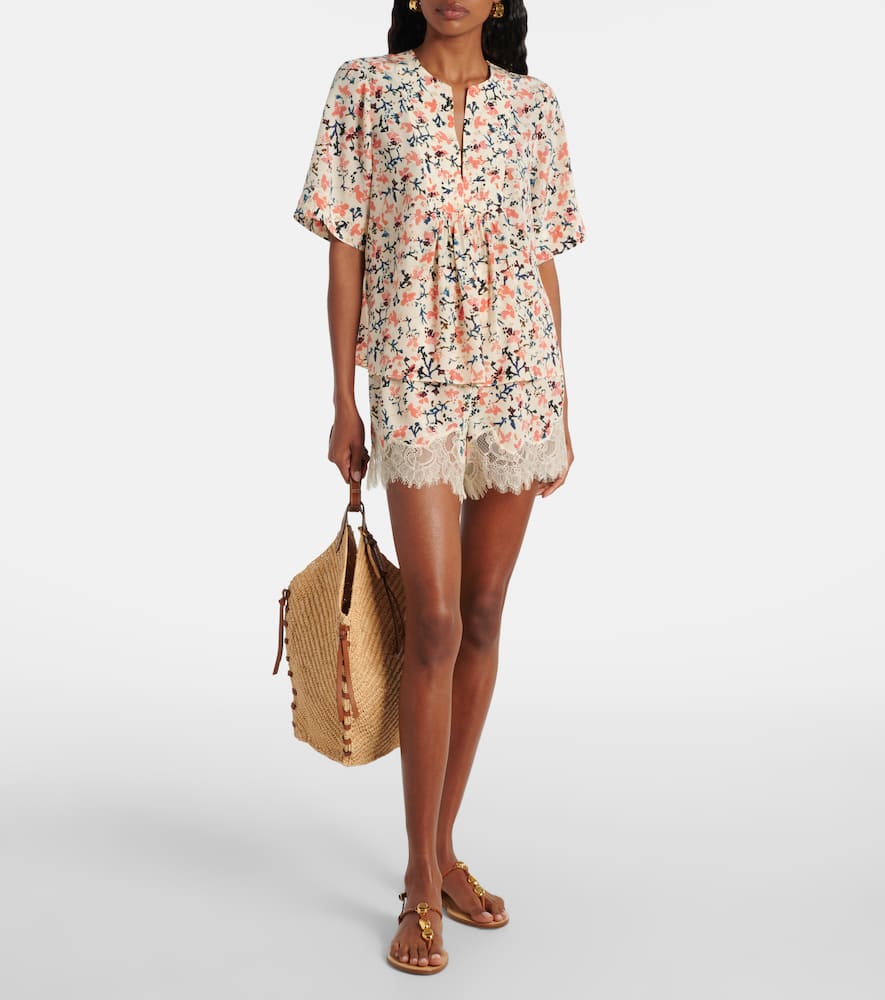 Calla floral silk top