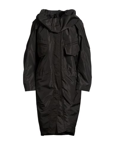 Woman Overcoat & Trench Coat Black Size 2 Polyester