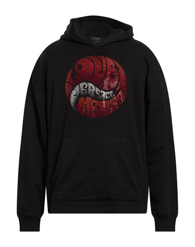 Man Sweatshirt Black Size L Cotton