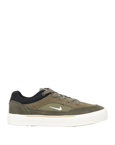 Woman Sneakers Military green Size 5.5 Leather, Textile fibers