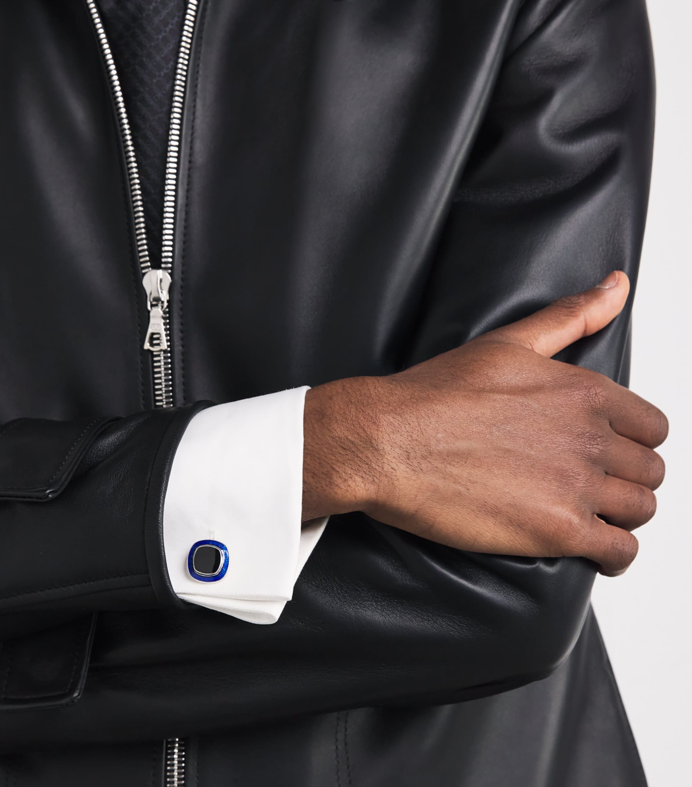 Deakin & Francis Sterling Silver Enamel Cufflinks