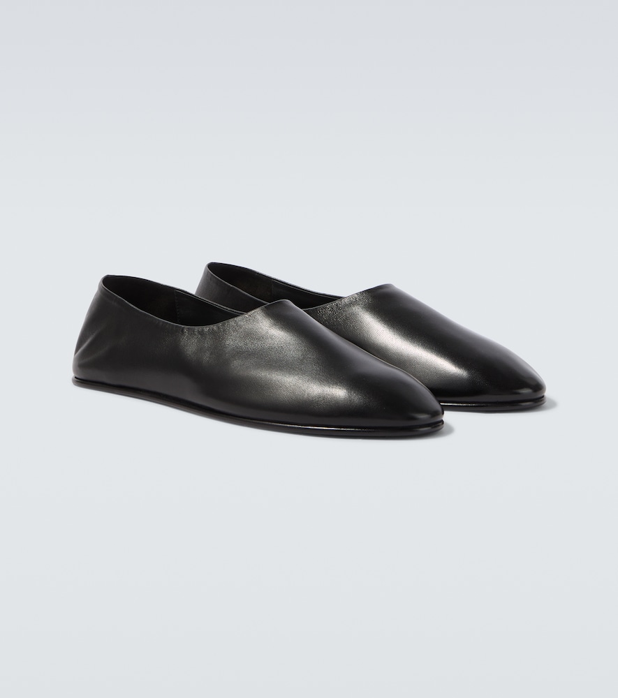 Ballerino leather slip-on shoes