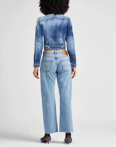 Woman Denim outerwear Blue Size 0 Cotton, Elastane