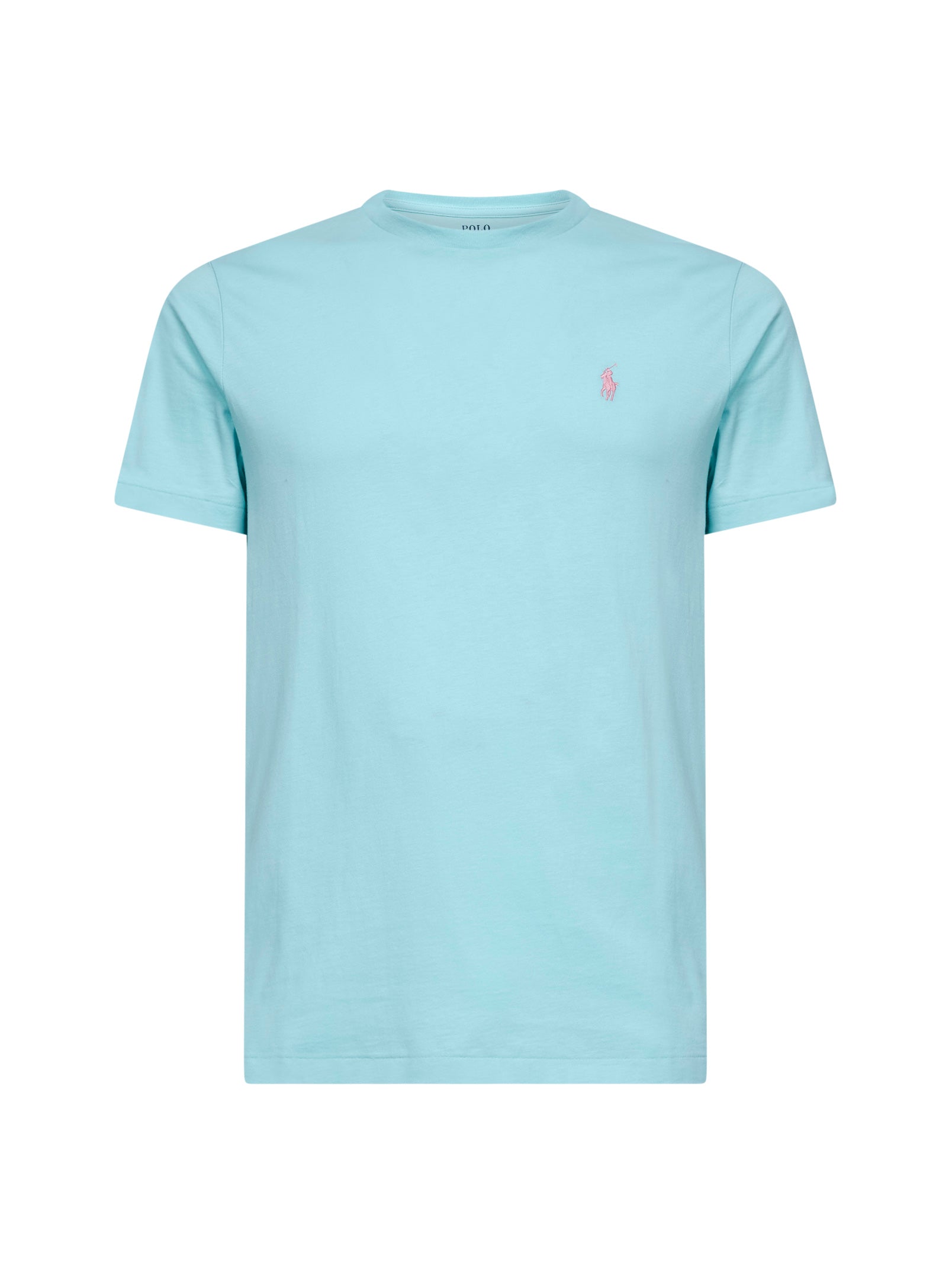 Logo-Embroidered Crewneck T-Shirt — Blue