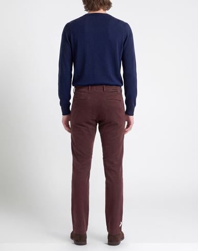 Man Pants Burgundy Size 31 Cotton, Elastane